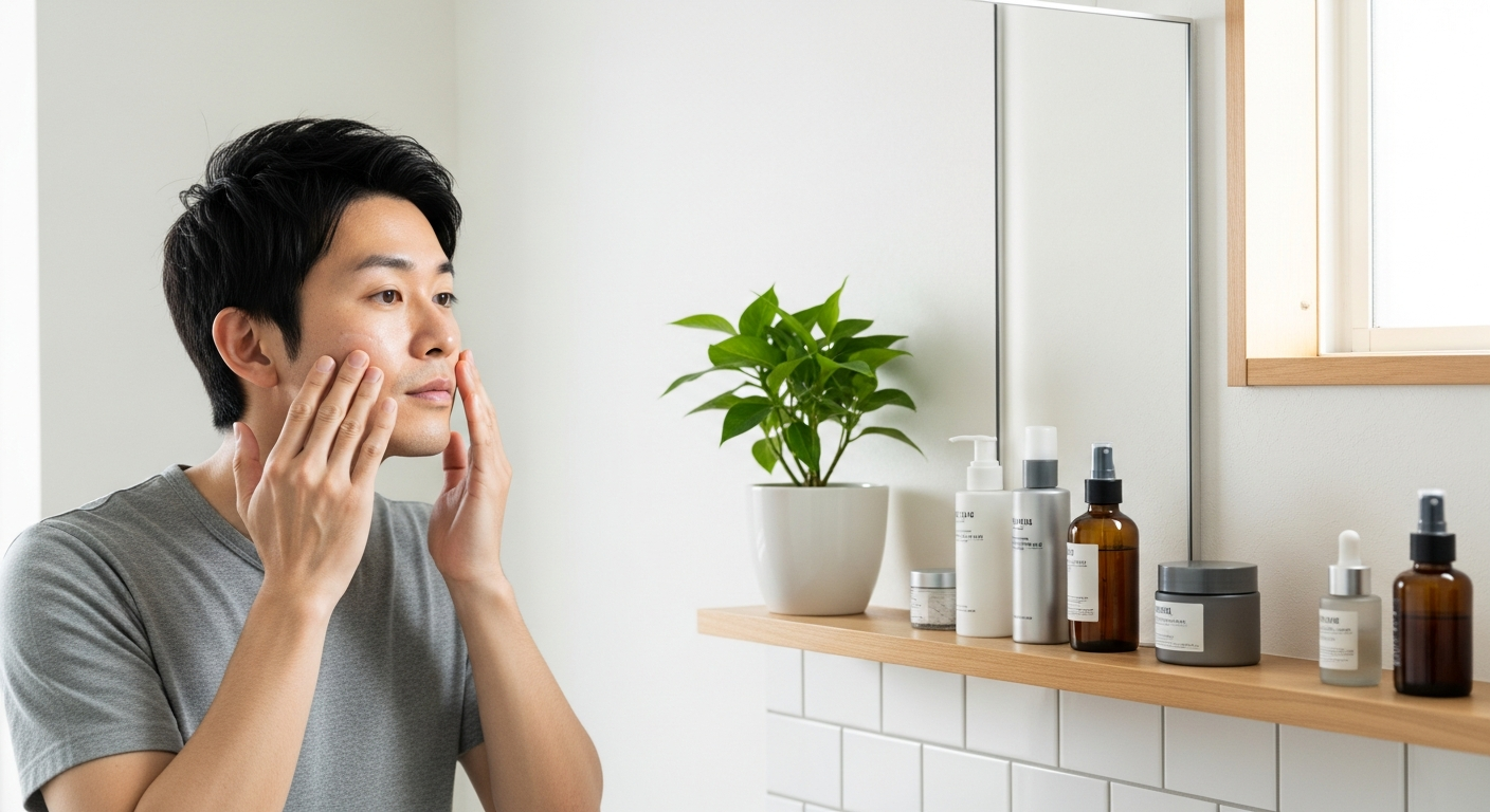 スキンケア習慣 — 肌の清潔感が第一印象を変える